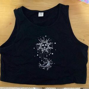 SHEIN Black Crop top Kids size 11-12 Brand New